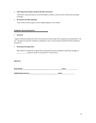 Parent-Teen Driving Agreement Template - I Drive Safely, Page 8