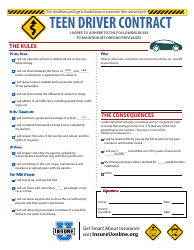 Teen Driver Contract Template - Insure U