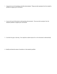 Portfolio Evaluation Form - Old Dominion University - Virginia, Page 2
