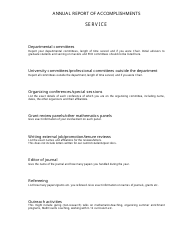 Annual Report of Accomplishments Template, Page 2