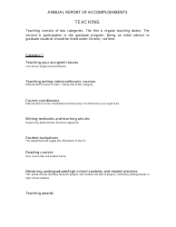 Annual Report of Accomplishments Template, Page 4