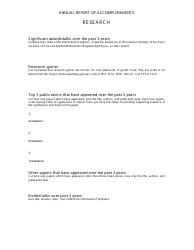 Annual Report of Accomplishments Template, Page 6