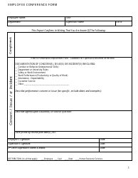 Document preview: Employee Conference Form - Without Note