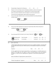 Botswana Visa Application Form, Page 2