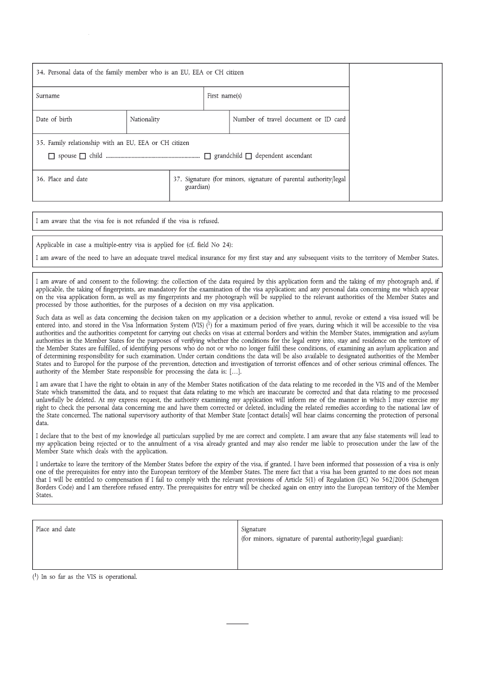 Netherlands Schengen Visa Application Form - Nigeria, Page 3