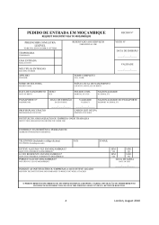 Mozambique Visa Application Form - High Commission for the Republic of Mozambique - London, Greater London, United Kingdom (English/Spanish), Page 4