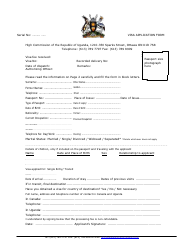 Uganda Visa Application Form - High Commission of the Republic of Uganda - City of Ottawa, Ontario, Canada, Page 2