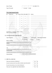 Indonesian Visa Application Form - the Consulate General of the Republic of Indonesia - Cape Town, Western Cape, South Africa, Page 3