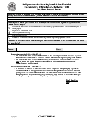 Harassment, Intimidation, Bullying (Hib) Incident Report Form - Bridgewater-Raritan Regional School District, Page 2