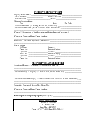 Document preview: Incident Report Form - J.curtis & Associates