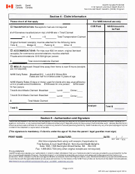 Form 20 Medical Transportation Reimbursement - Atlantic Region - Canada, Page 2