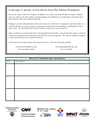 Parent-Teen Driving Contract Template - Connecticut, Page 2