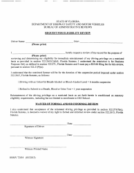 Document preview: Request for Eligibility Review Form - Florida