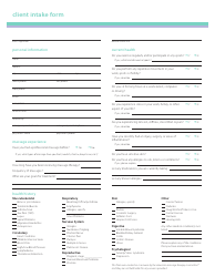 Document preview: Client Intake Form