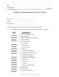 Document preview: Performance Appraisal Form - the Harvest Way Academy