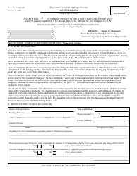 Document preview: Form 3ABC Return of Property Held for Charitable Purposes - Massachusetts