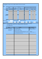 Japanese Visa Information Form, Page 2