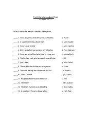 Document preview: To Kill a Mockingbird Worksheet