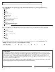 Form HLTH5383 Health Assessment Questionnaire (Haq) - British Columbia, Canada, Page 2