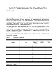 Document preview: Attachment E Financial Proposal Form - Maryland
