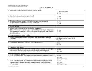 Form CMS-20049 Family Interview, Page 4