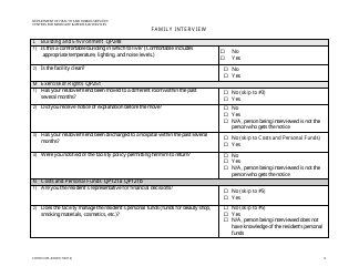 Form CMS-20049 Family Interview, Page 6