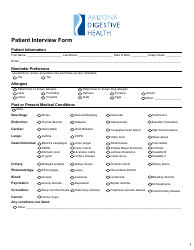 Patient Interview Form - Arizona Digestive Health