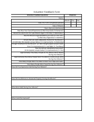 Document preview: Mission Volunteer Feedback Form