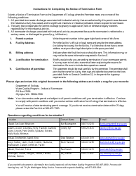 Form ECY020-86 Notice of Termination Form: Industrial Stormwater General Permit - Washington, Page 2