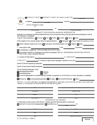 Document preview: Form CC-DC-041 Request for Spoken Language Interpreter - Maryland