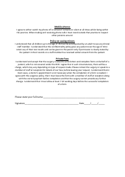 Patient Agreement Form - United Kingdom, Page 2