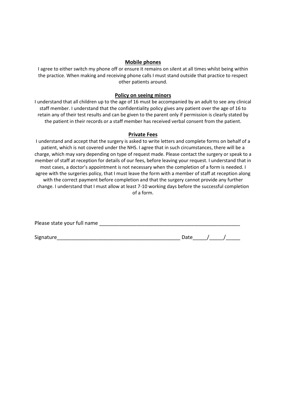 United Kingdom Patient Agreement Form - Fill Out, Sign Online and ...