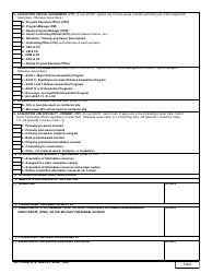 SD Form 812 DoD Acquisition Position Description Coding Sheet (Apdcs), Page 2