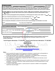 Membership for Middle School Teen (Mst) Services Only Registration Form (6 - 12 Grades) - Army War College, Page 3