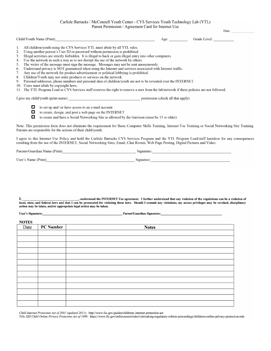 Membership for Middle School Teen (Mst) Services Only Registration Form (6 - 12 Grades) - Army War College, Page 6