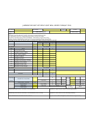 Document preview: Jawbone Inflight Kitchen Flight Meal Order Form (AF 3516) - Germany