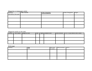 Bibliography Tracking Sheet Template, Page 2