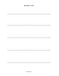 &quot;Blank Number Lines Template&quot;