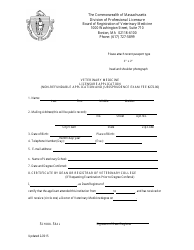 Veterinary Medicine Licensure Application Form - Massachusetts, Page 4