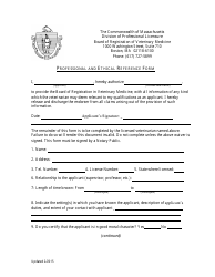 Veterinary Medicine Licensure Application Form - Massachusetts, Page 7