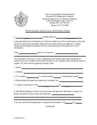 Veterinary Medicine Licensure Application Form - Massachusetts, Page 9