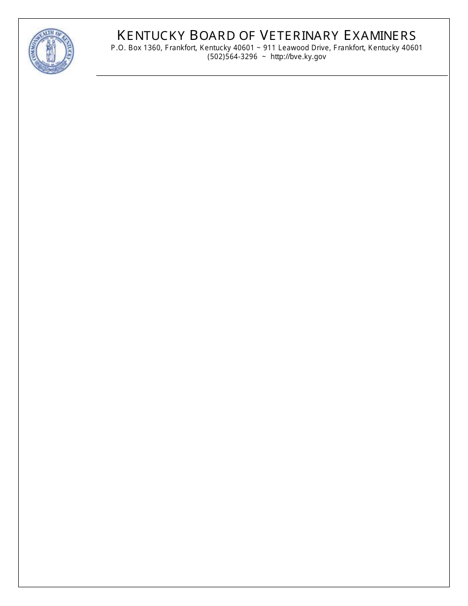 Application Form for Verification and Examination for Licensure to Practice Veterinary Medicine in Kentucky - Kentucky, Page 4