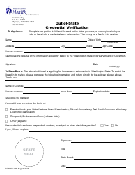 DOH Form 672-033 Veterinary Medicine, Surgery and Dentistry Application Packet - Washington, Page 13