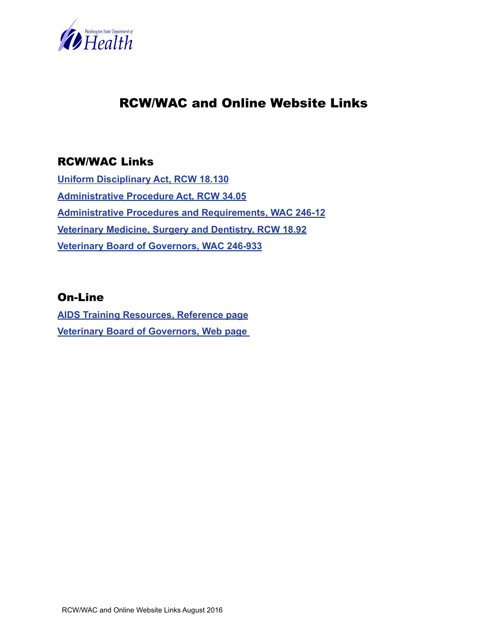 DOH Form 672-033 Veterinary Medicine, Surgery and Dentistry Application Packet - Washington, Page 15