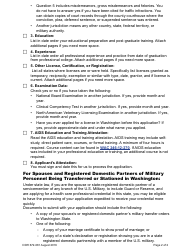 DOH Form 672-033 Veterinary Medicine, Surgery and Dentistry Application Packet - Washington, Page 4