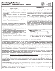 Veterinary License or Intern License Application Form - Oregon, Page 2
