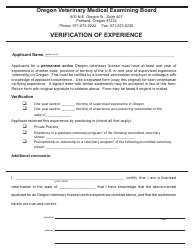 Veterinary License or Intern License Application Form - Oregon, Page 5