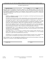 Form PH-2784 Application for Licensure as a Veterinarian - Tennessee, Page 8