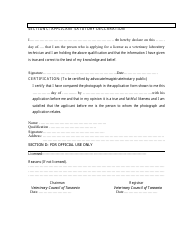 Application Form for License as a Veterinary Laboratory Technician - Tanzania, Page 2
