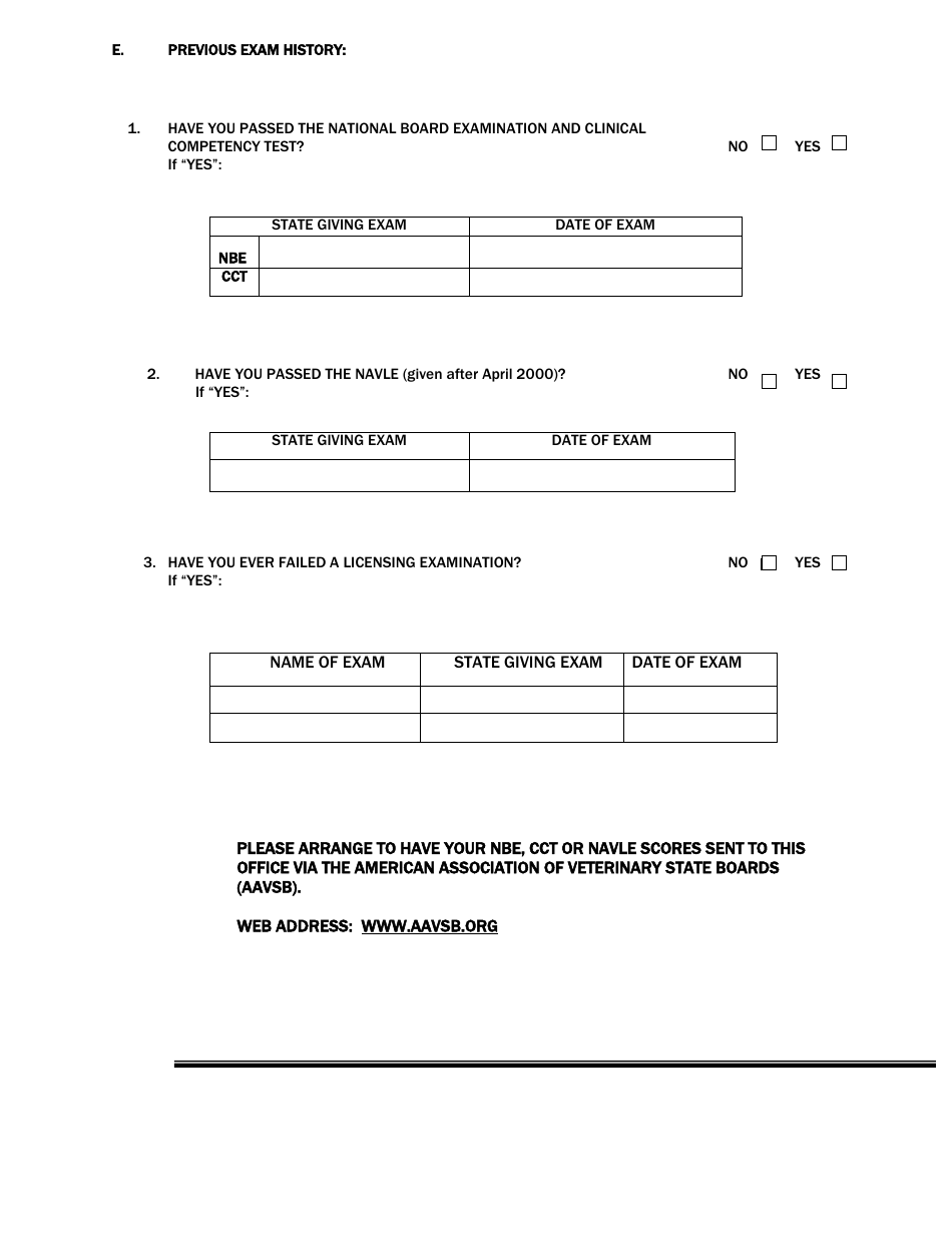 Application Form for Arkansas Veterinary Licensure - Arkansas, Page 3